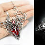 ANTEREELITH Silver, Red Zirconia and Garnet
