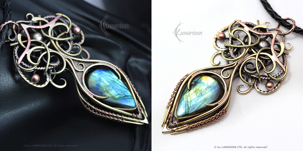 ULRNXAAR - brass, silver, copper, labradorite by LUNARIEEN