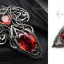 RYTHERIALL - Silver and Red Zirconia