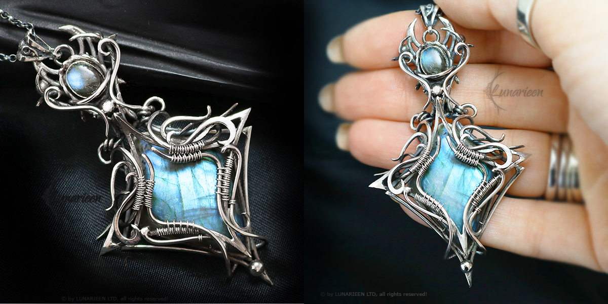 ZEETHERNL Silver and Labradorite by LUNARIEEN