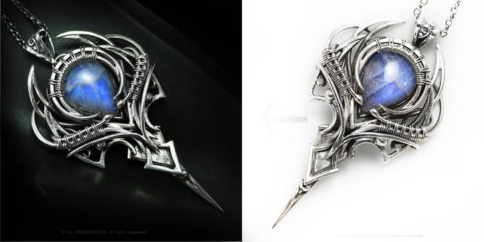 LERTHERULX Silver and Rainbow Moonstone by LUNARIEEN