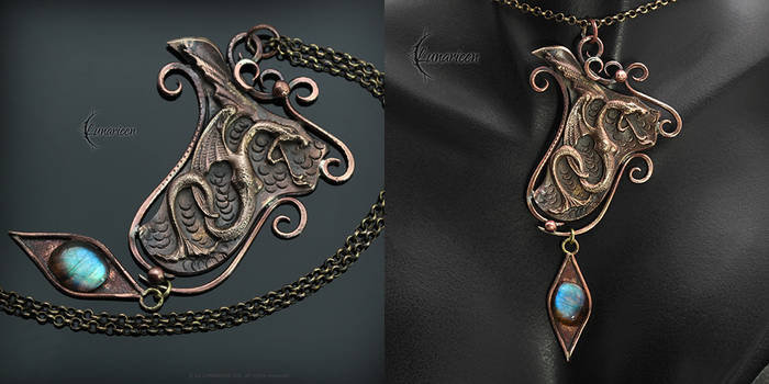 FYNDRIELL DRACO - Gothic, dragon style necklace