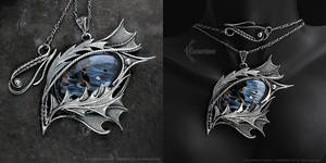 SAHNRATH DRACO - gothic style silver necklace