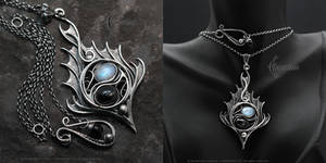 NERREHL (YIN YANG) - fantasy style silver necklace