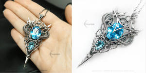 ELLVINTERIA Silver, Zirconia, Aquamarine, Topaz