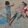 Asian Bodybuilders On the Beach 2