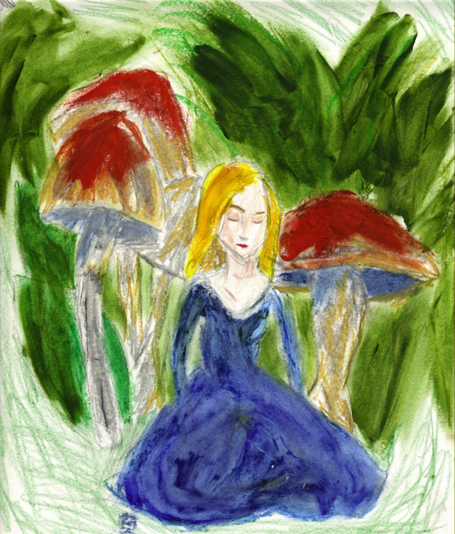 Alice with Mushrooms