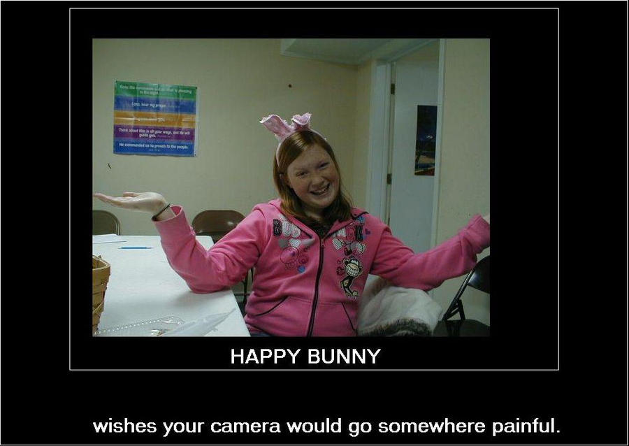 Happy Bunny demotiv.