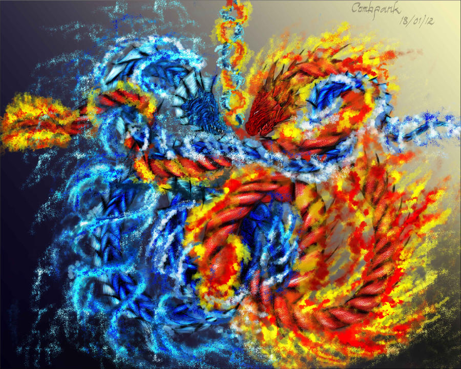 twin dragon by combpank on DeviantArt