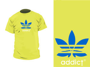 adicted t shirt, adidas