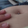 Lost in her bellybutton