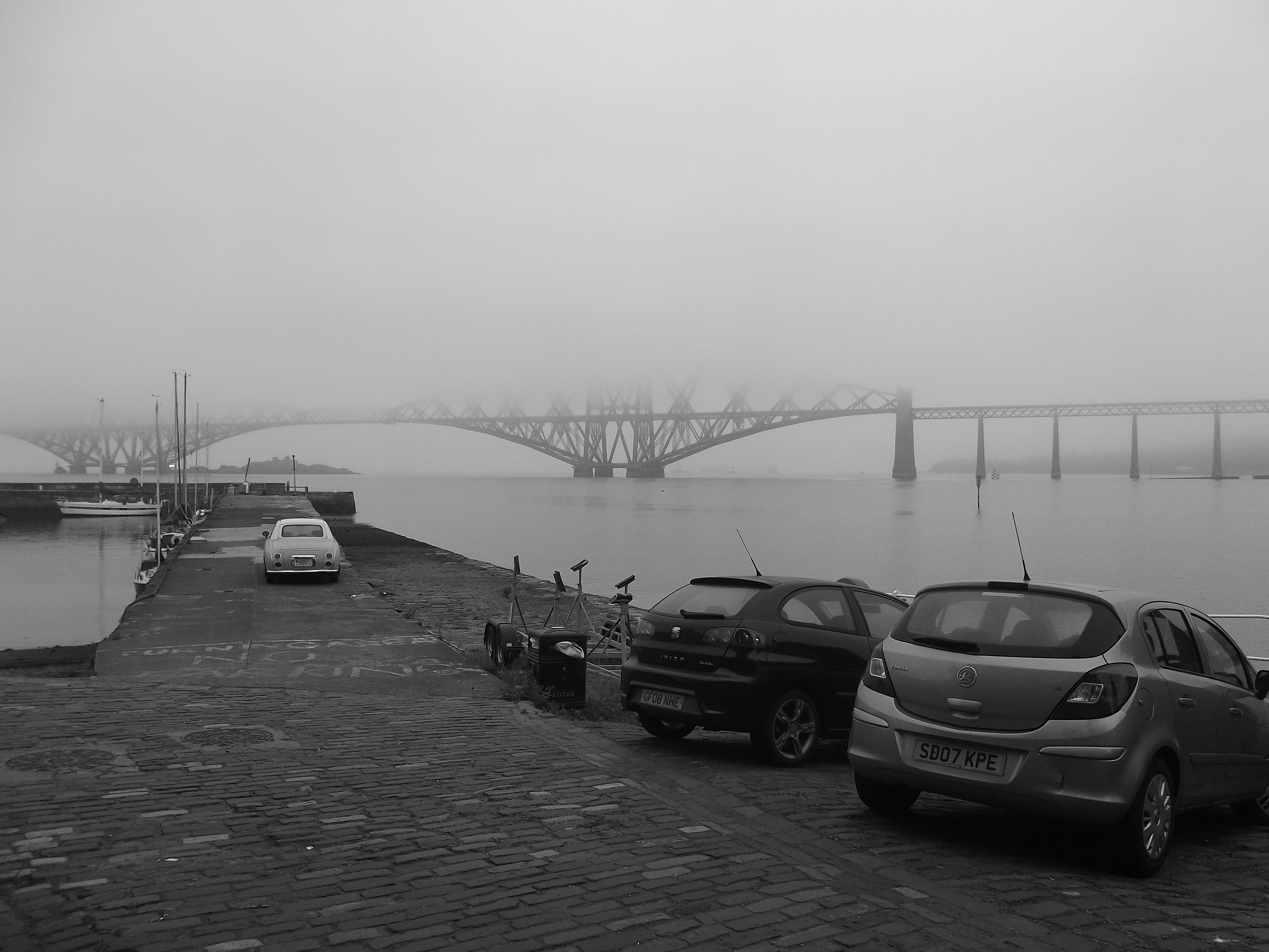 Still life with cars and cantilever...