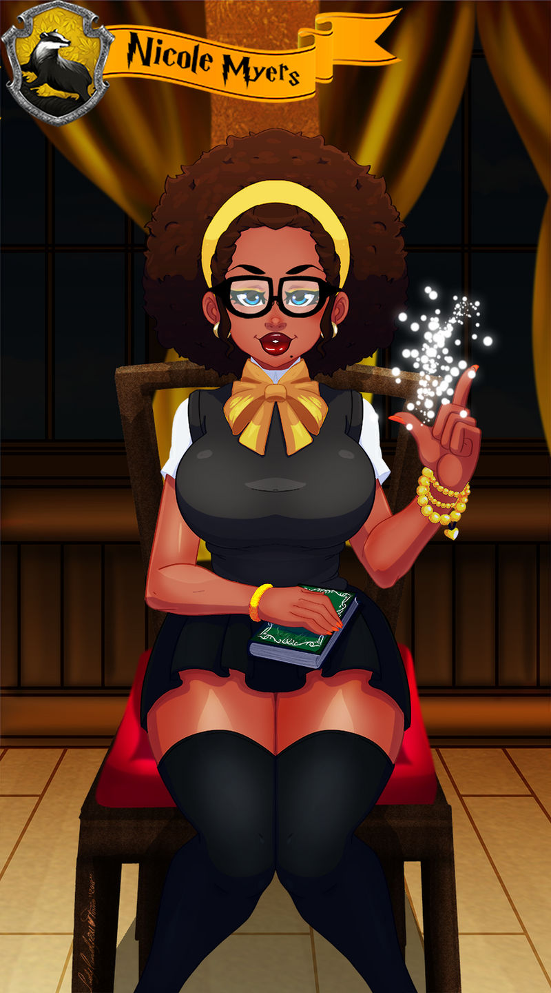 Hufflepuff oc redrawn by Ladycandy2011