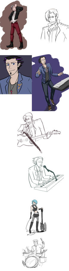 Band!au drawing Dump