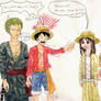 One Piece + Azumanga Daioh: Hat stealer?!