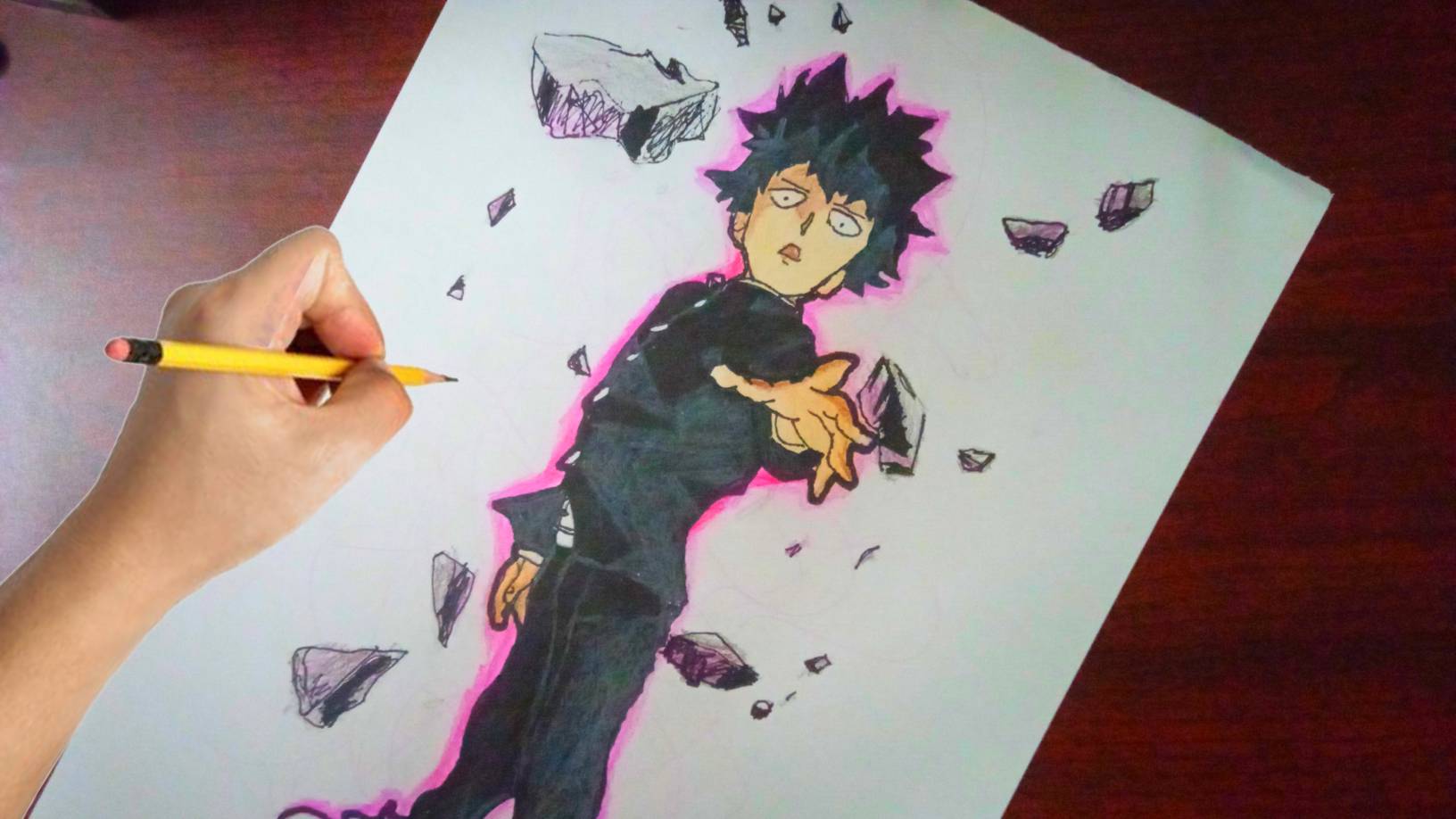 Draw mob psycho 100 by LEFTHANDED4RT on DeviantArt