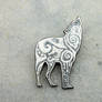 Silver Wolf Brooch