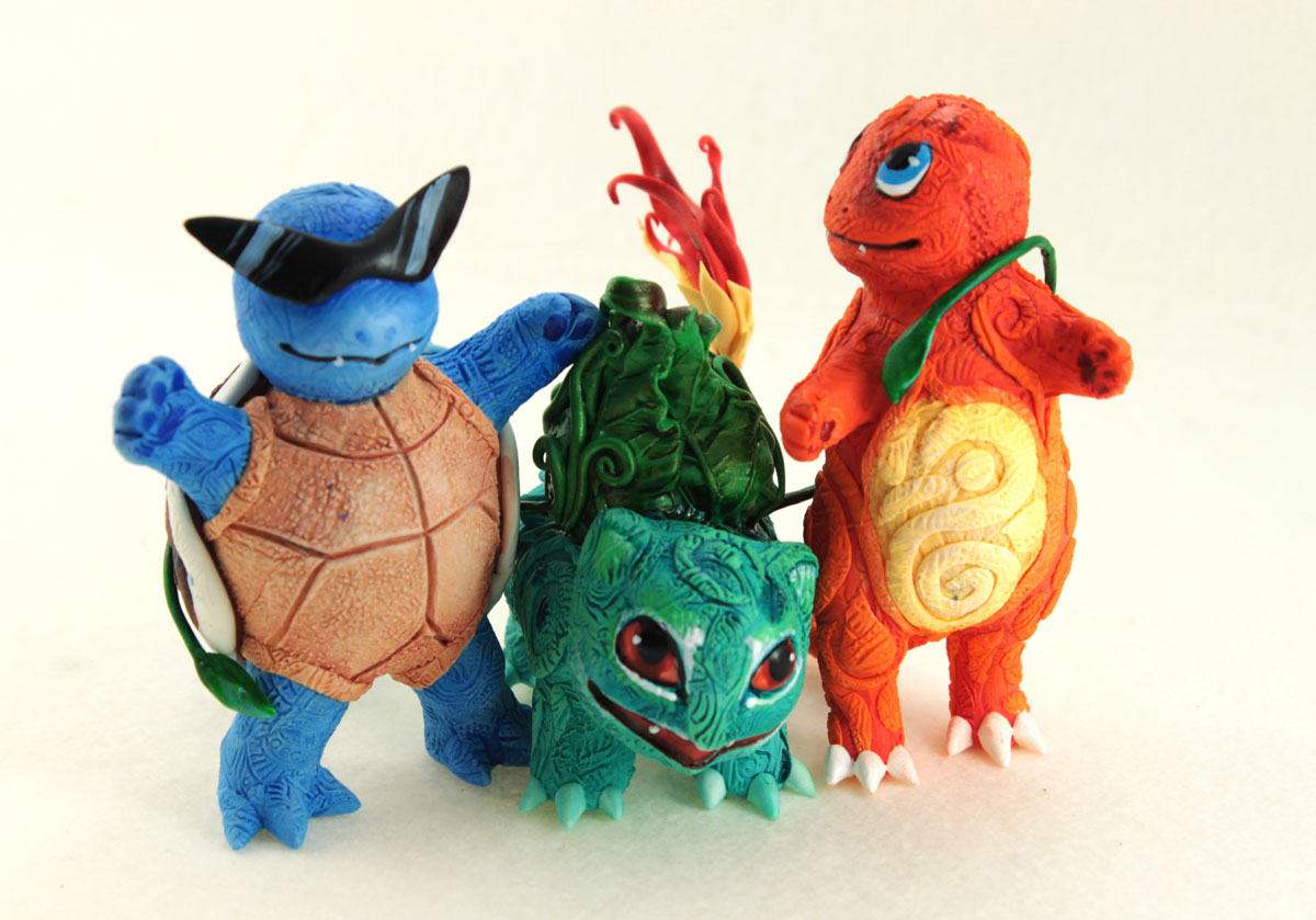 Kanto start pokemons-Bulbasaur Charmander Squirtle