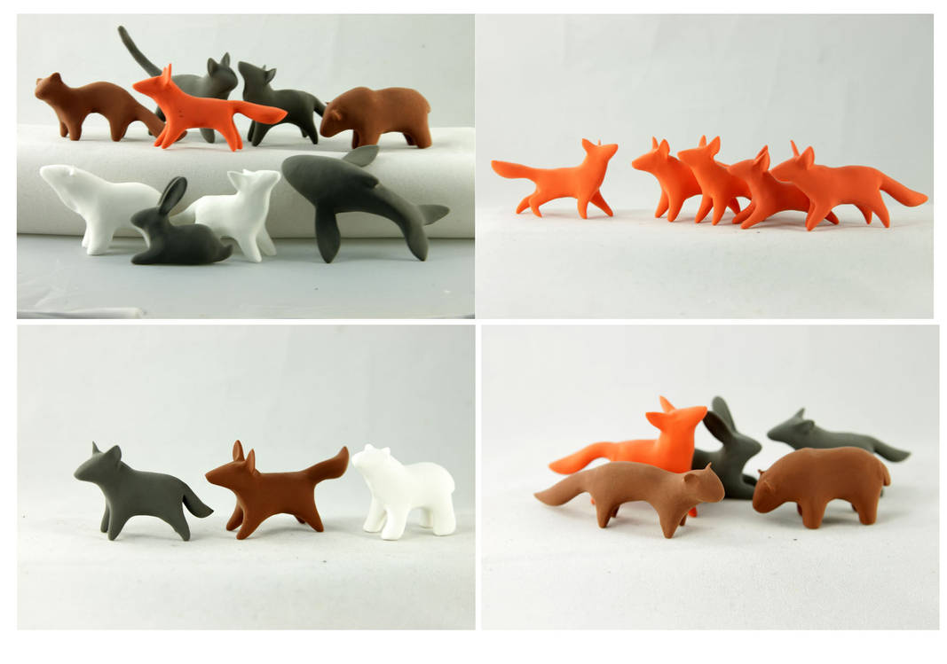 Rustic animals sets - blanks for yourself decor by hontor