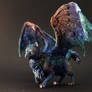 Star Shadow - ooak winged cat