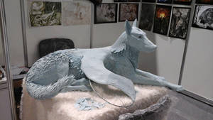 WIP life size winged wolf March
