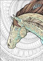 Horse colouring page