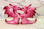 Two pink dragons by hontor