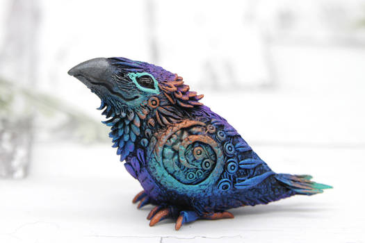 Baby raven figurine