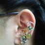 Green Steampunk Wired Ear Cuff