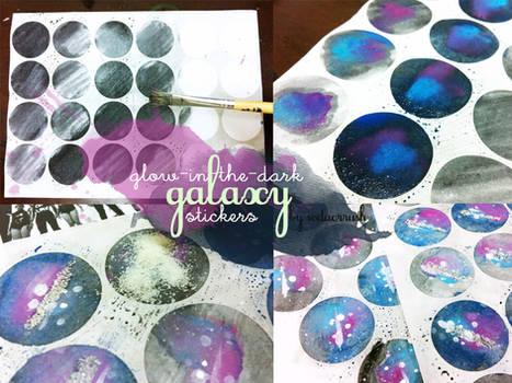 DIY tutorial - Nebula Watercolour stickers