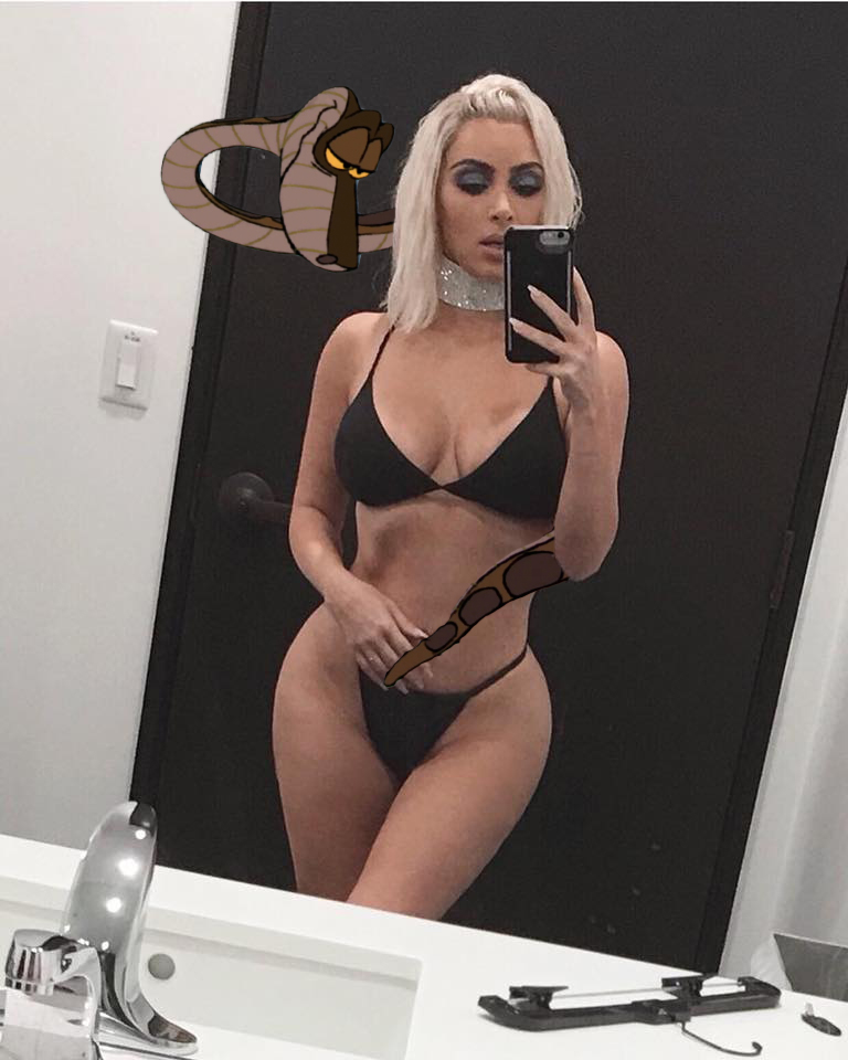Kim and Kaa's Bathroom Selfie