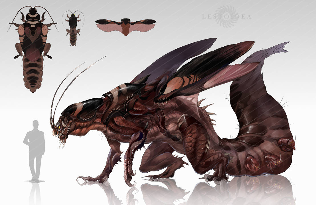 Cockroach dragon by LESTOIDEA on DeviantArt
