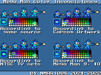 Mega Man Color Inconsistency