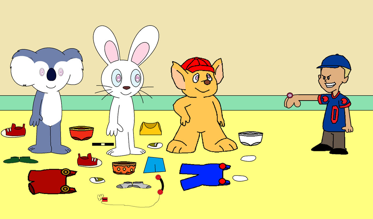 Jimmy Knuckles Hypnotised Colt, Roobear and Floppy by booluke on DeviantArt