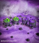 Witch's Cauldron Polymer Clay Earrings by ColorfulCupcakez