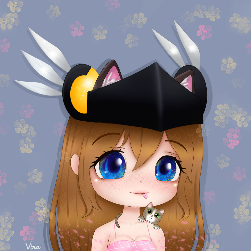 Black Valkyrie Catgirl Headshot Roblox Character By Virzaa - roblox valkyrie dino gnar and shark girl by virzaa on