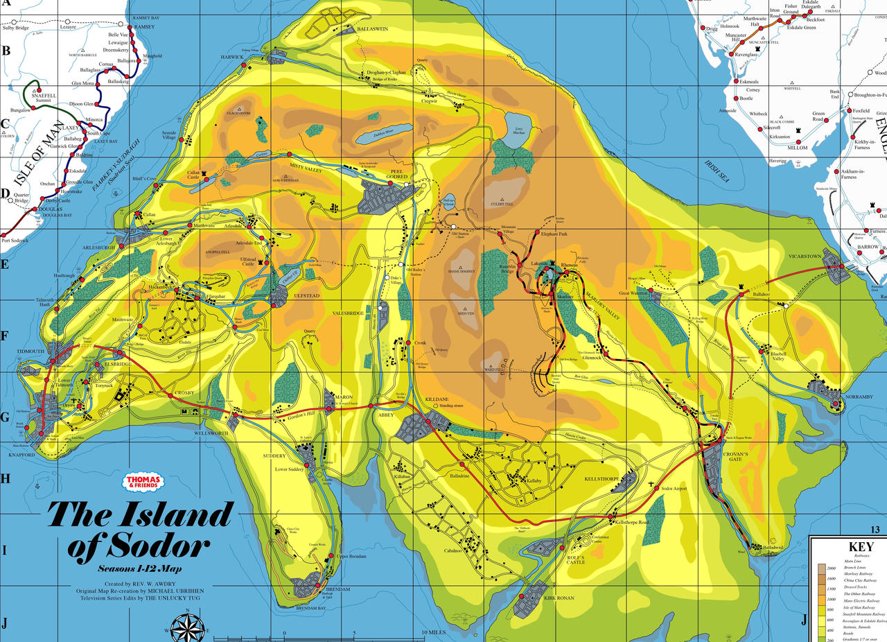 Sodor Map by Jac1009 on DeviantArt