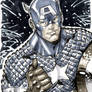 Captain America grayscale