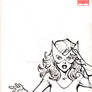 Jean Grey/Marvel Girl on X-Men sketch cover