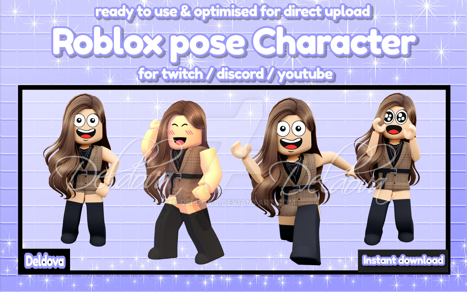 PACK 1] Roblox pose pack for twitch / Discord by DELDOVA on DeviantArt