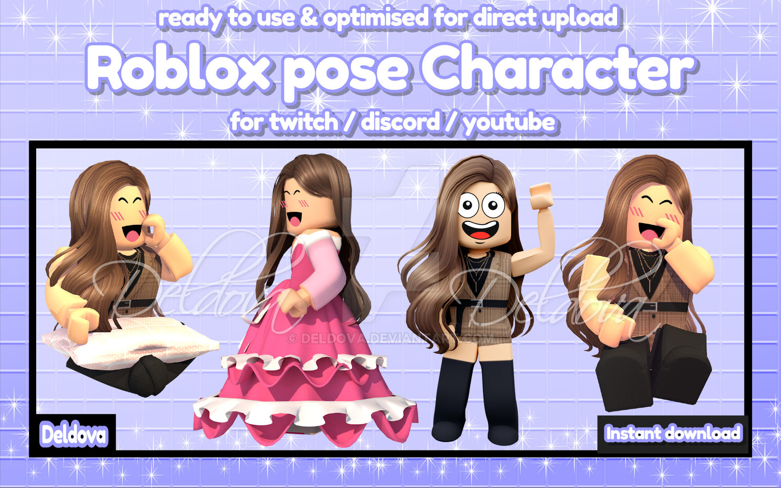 Roblox Girl 5 - PNG - Instant Digital Download