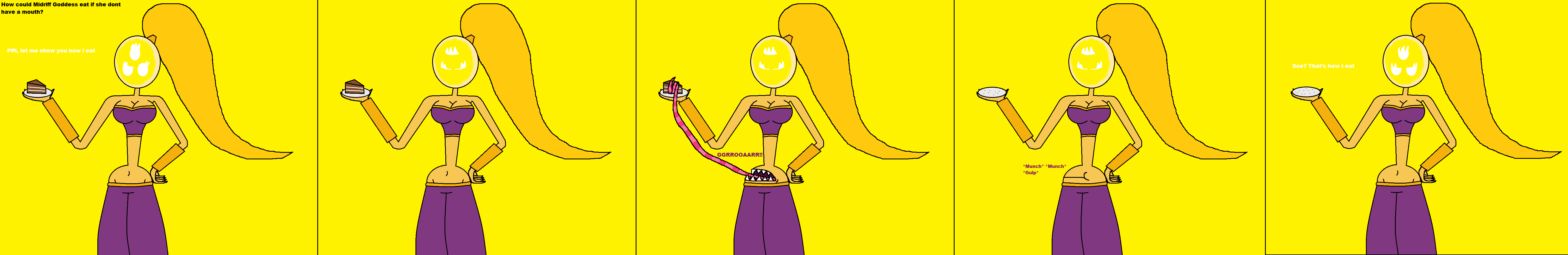 Midriff Princess How could Midriff Goddess eat..? by Yagobrozz18 on DeviantArt