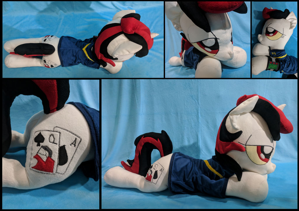 Blackjack - 36 inch laying plush by WhirlwindFlux