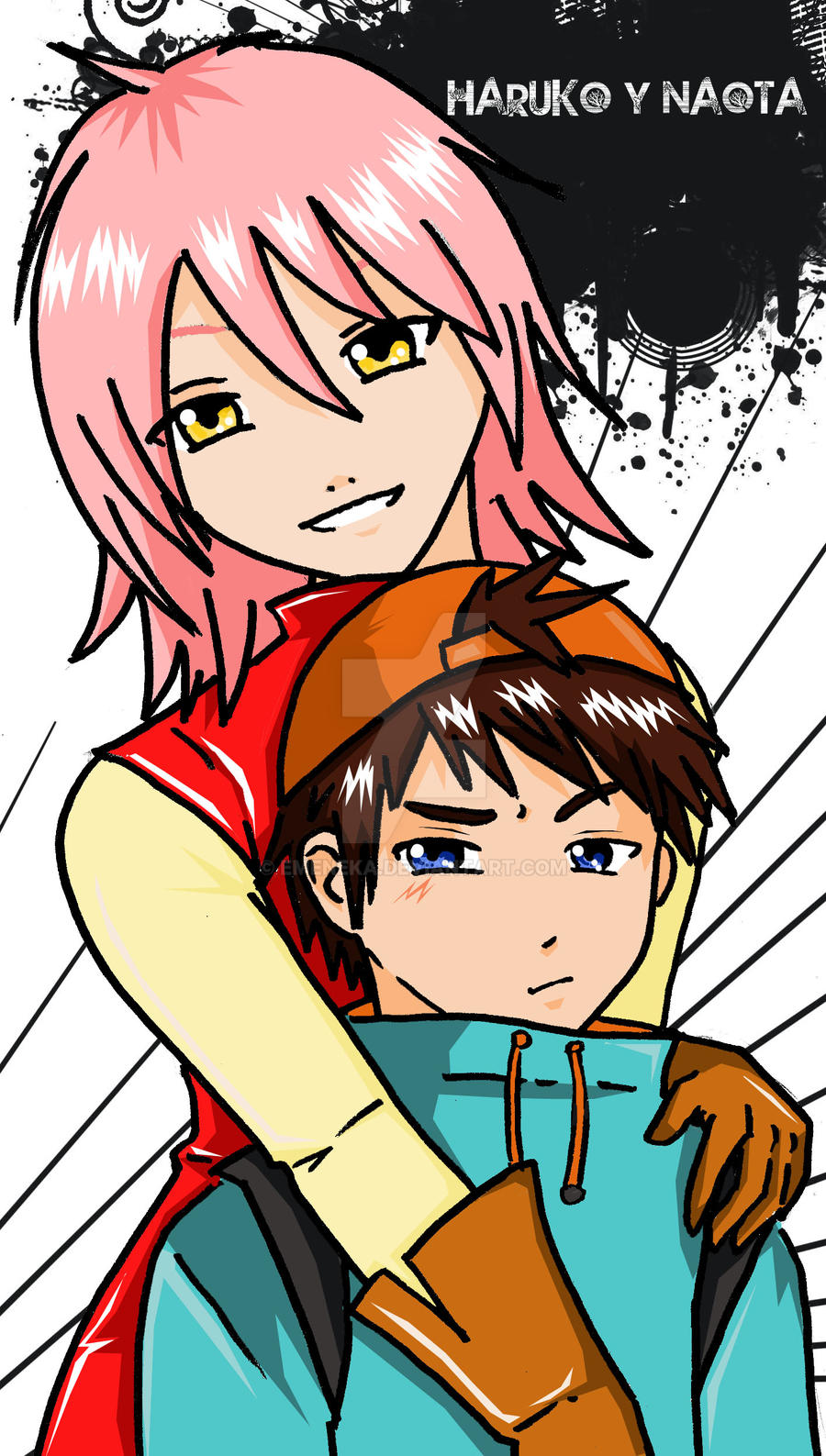 Haruko y Naota Color