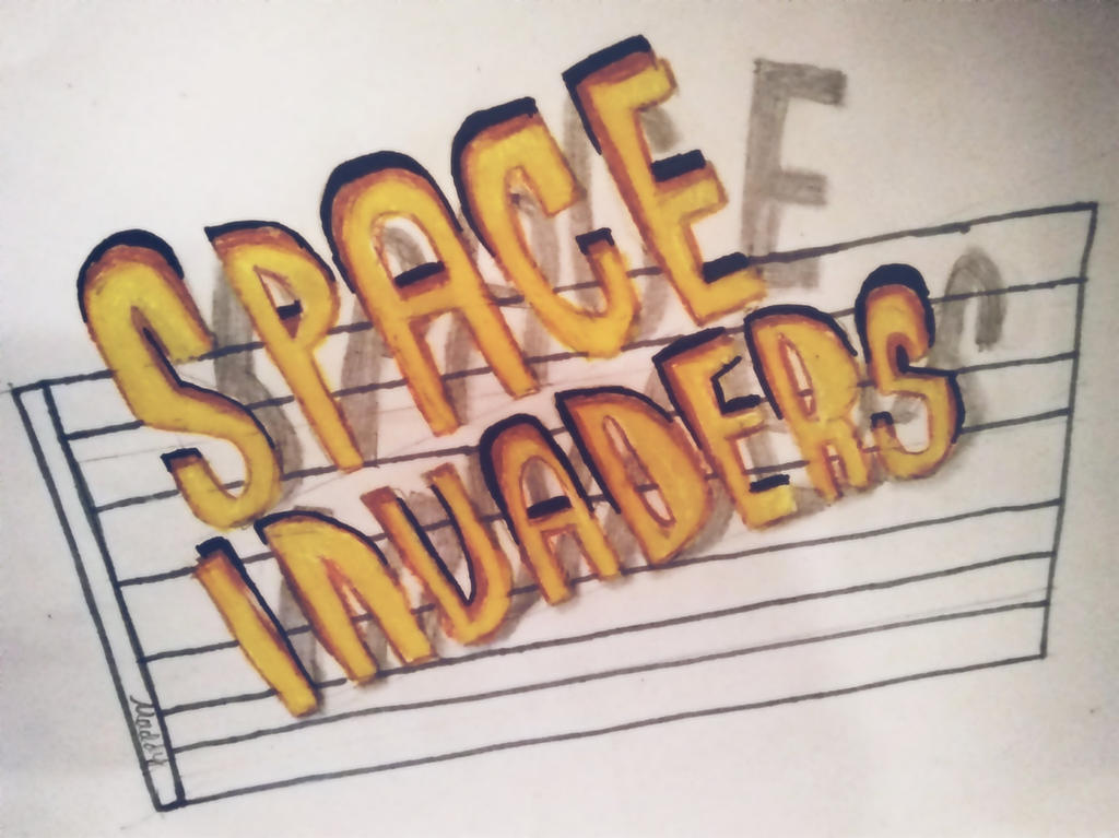 Space Invaders 3D lettering by maddythehooligan on DeviantArt