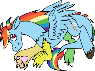 Rainbowdash as a draconequus (what discord is)