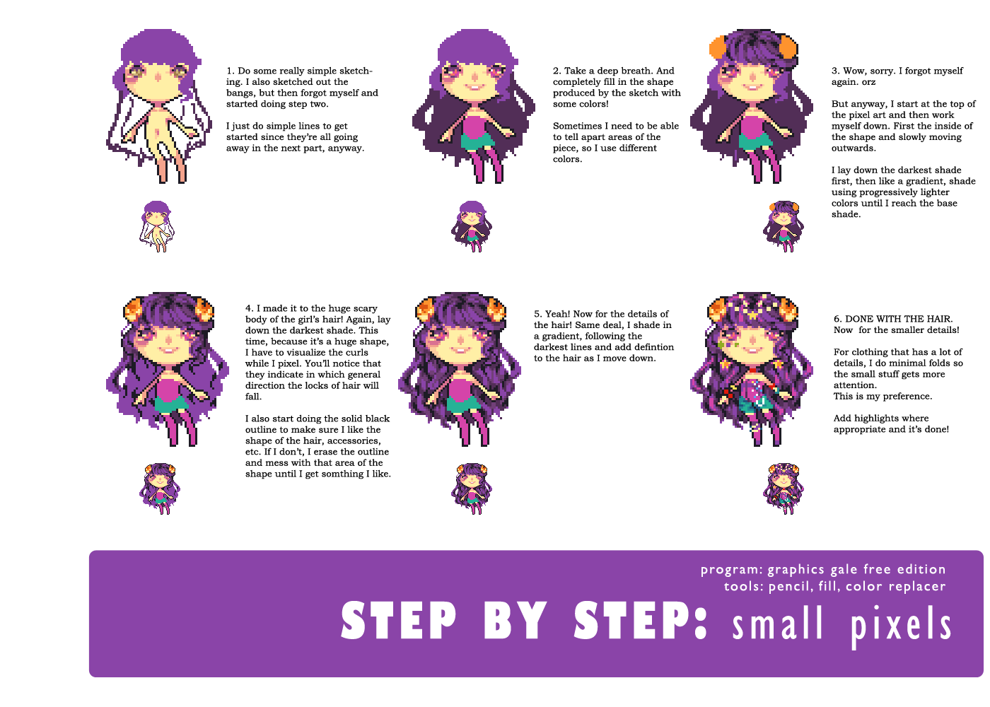 step by step: small pixels