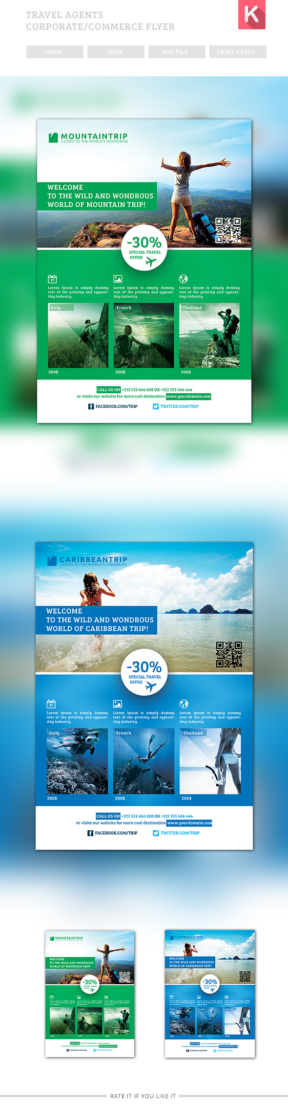 Travel Agents Corporate / Commerce Flyer