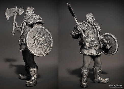 Dwarf warrior miniature