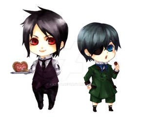 Sebastian + Ciel chibi